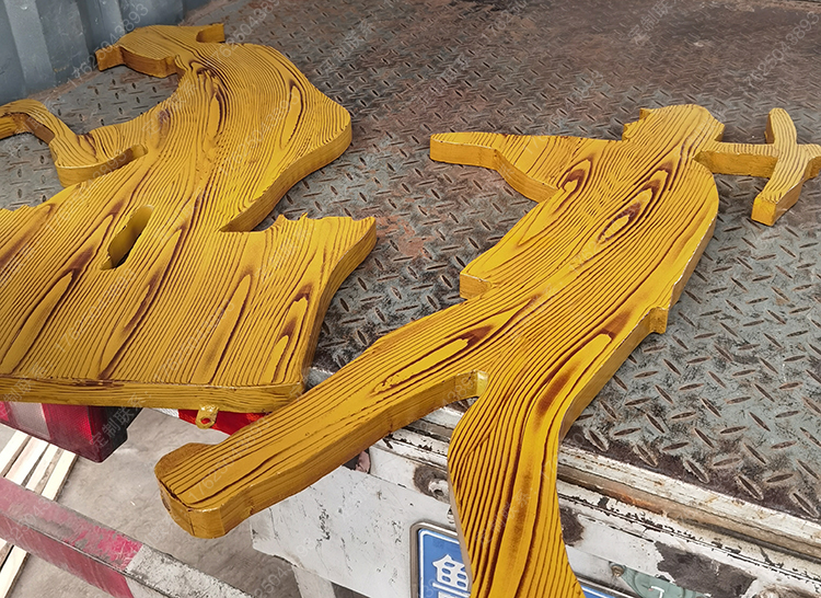 鄉村振興廣告牌-農耕人物竹篩小品